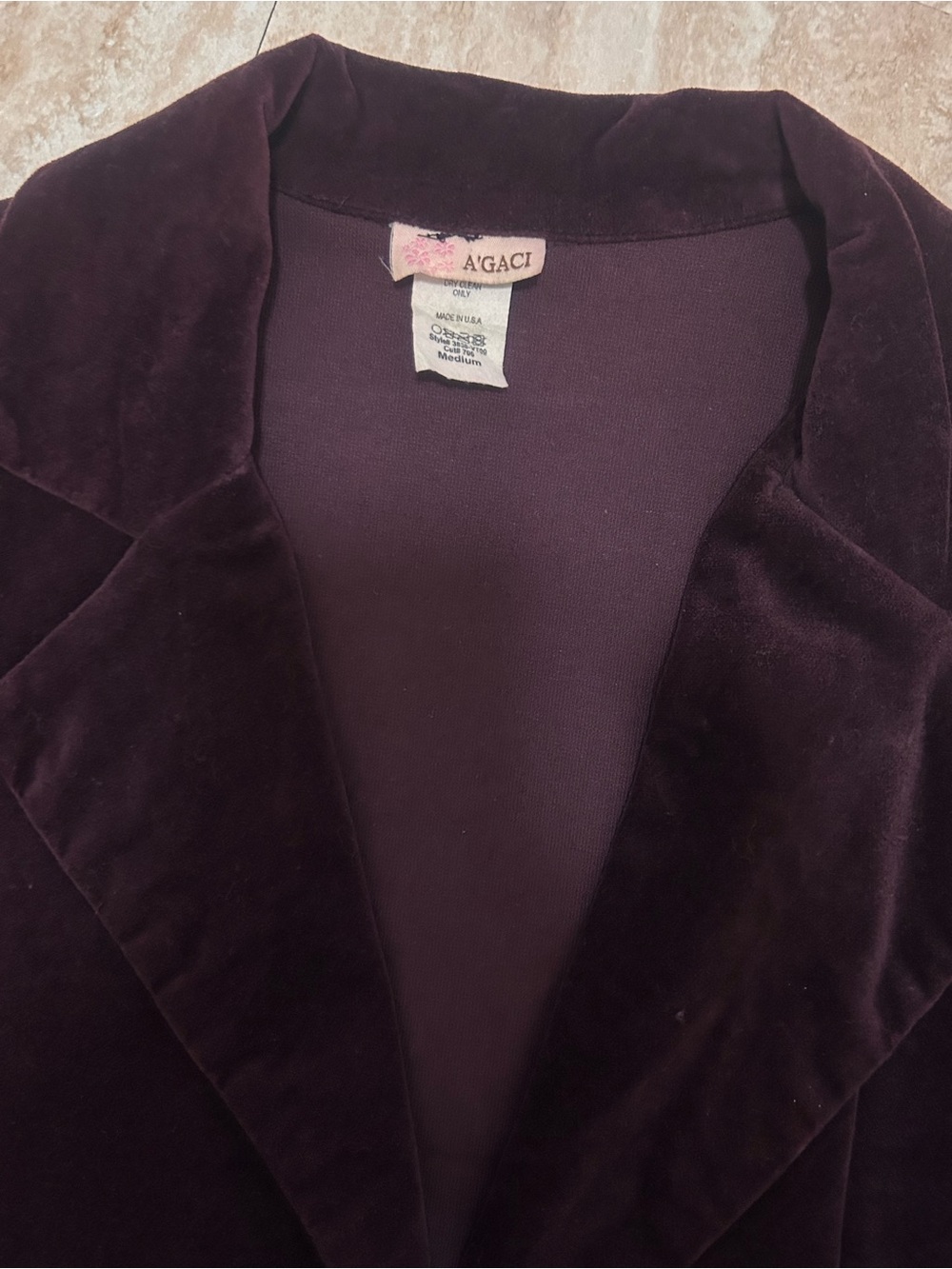 Velvet single-button blazer - Picture 6 of 8